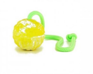 Palla di gomma 7cm piena con corda