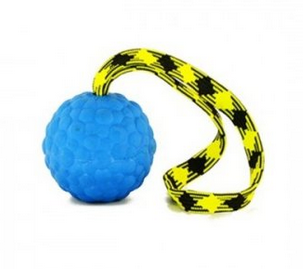 Palla di gomma 7cm piena con manico
