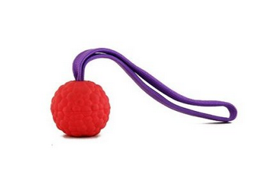 Palla di gomma 7cm piena con manico
